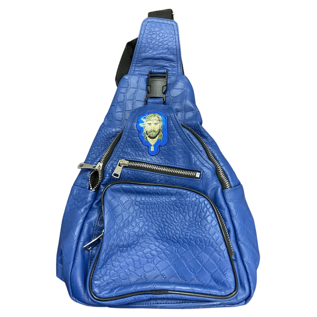 Blue Croc Sling Bag