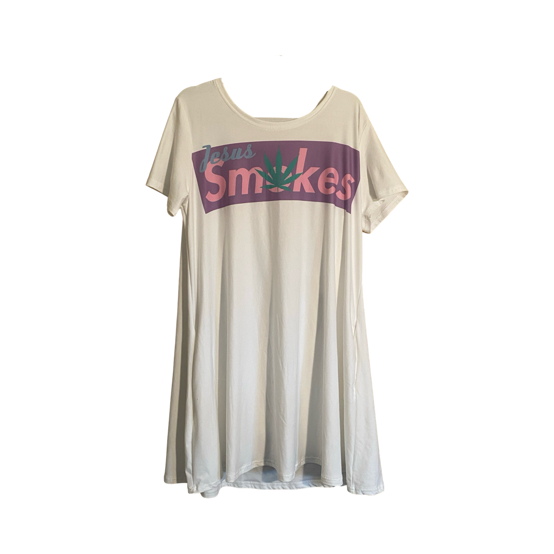 Smokes Oversized Tee - White