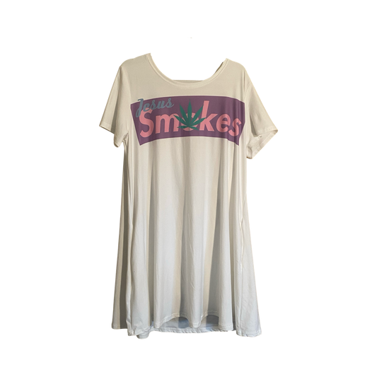 Smokes Oversized Tee - White