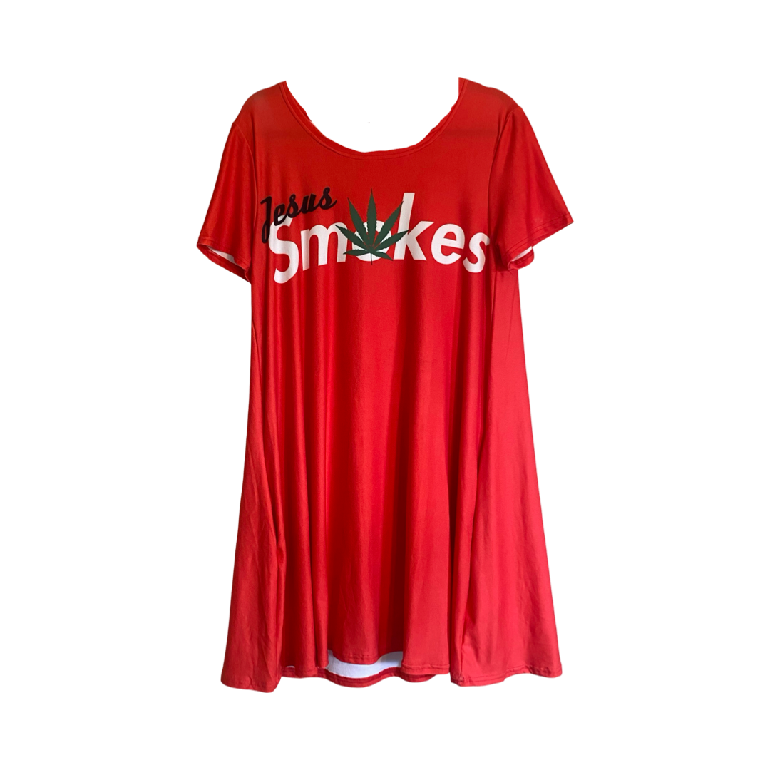 Smokes Oversized Tee - Red