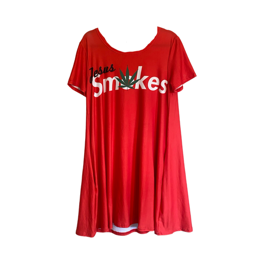 Smokes Oversized Tee - Red