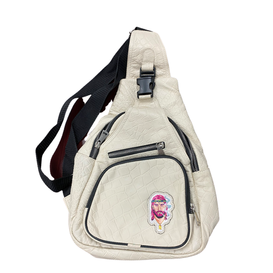 White Croc Sling Bag