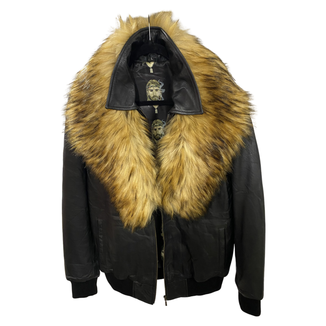 Premium Leather & Fur Jacket