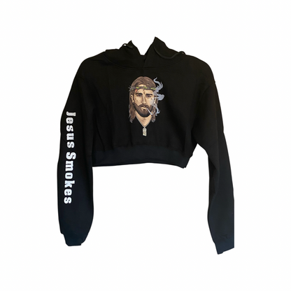 Classic Cropped Hoodie - Black