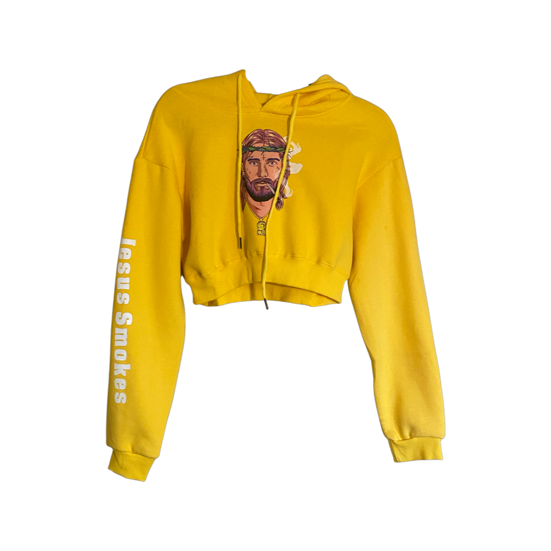 Classic Cropped Hoodie - Yellow