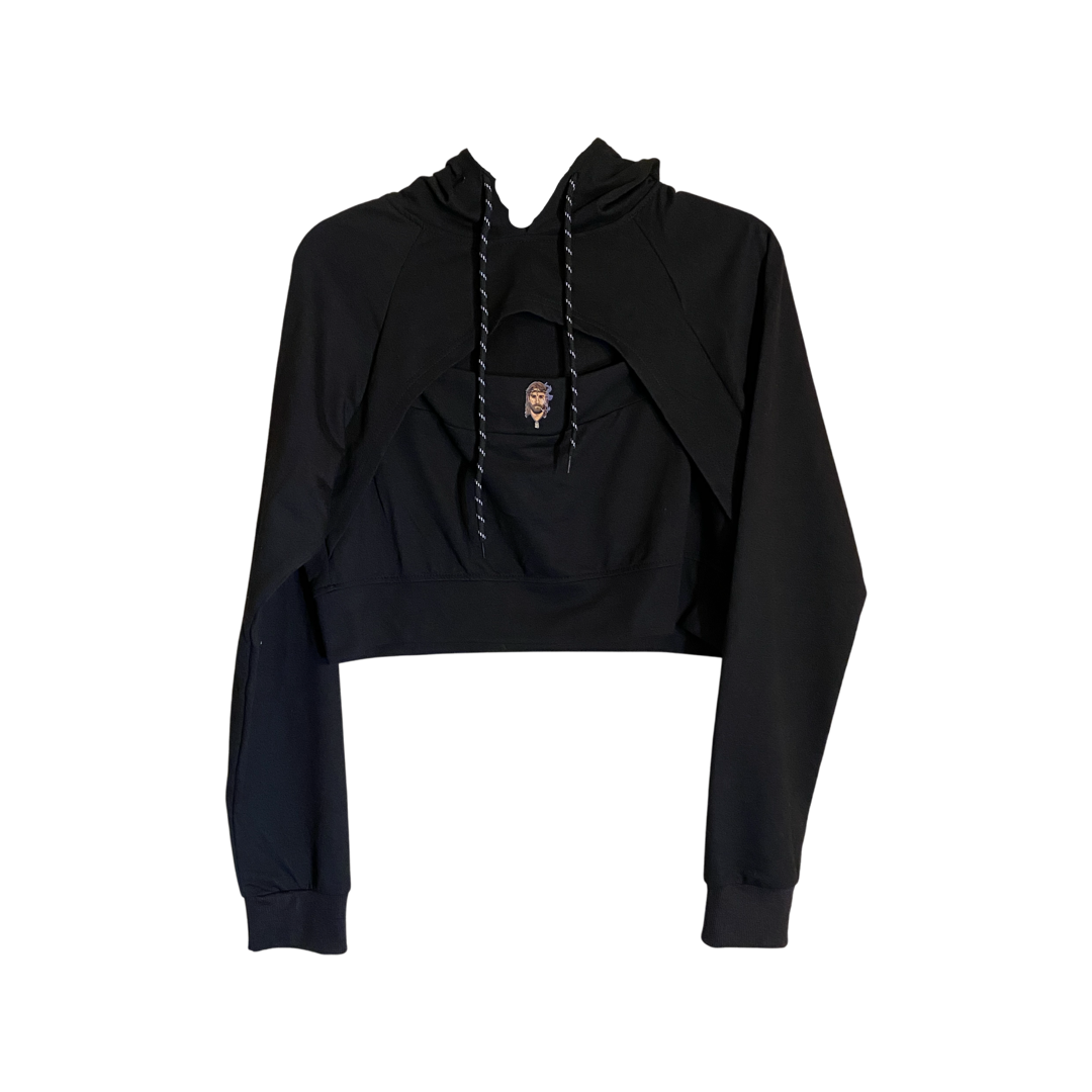 OG Cropped Hoodie - Black
