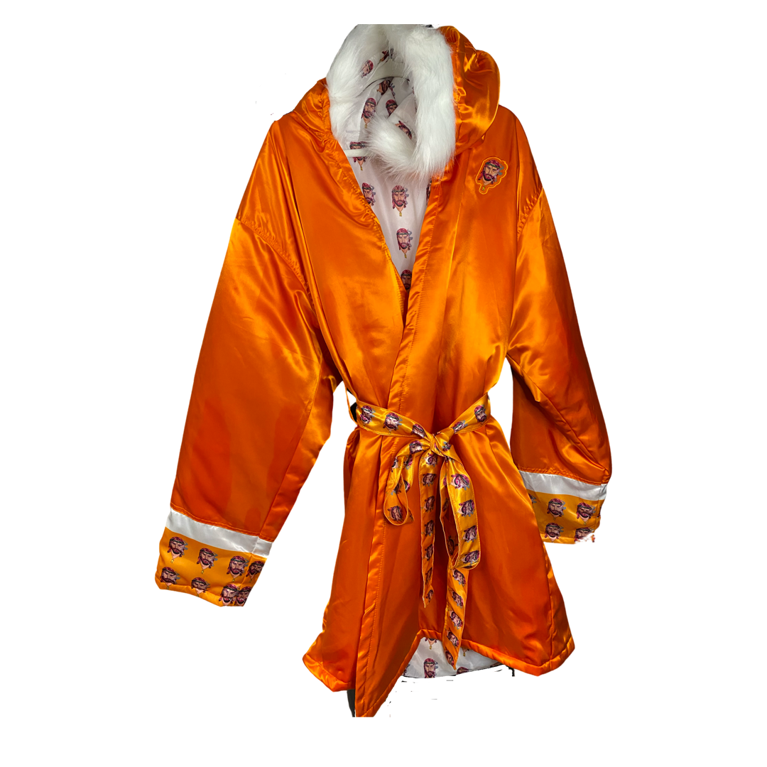 Satin Robe - Orange