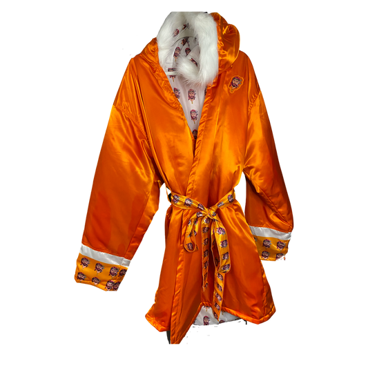 Satin Robe - Orange