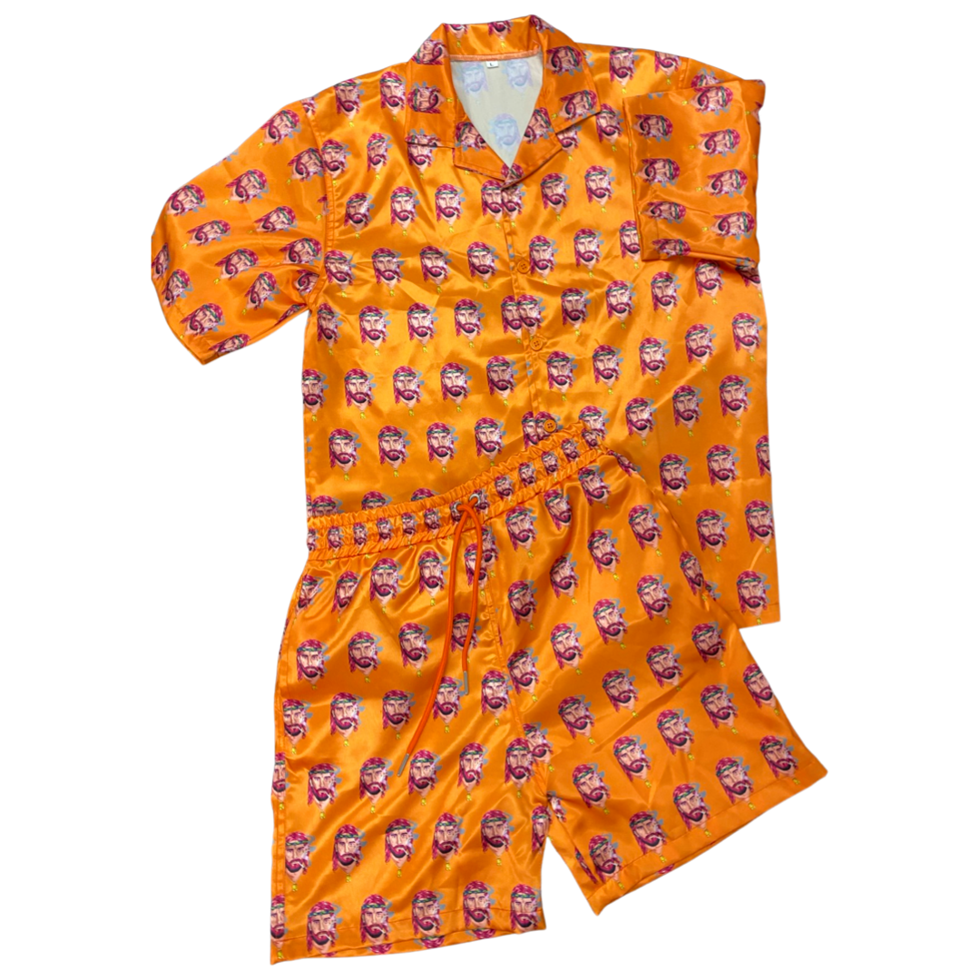 Satin Shirt & Short Combo