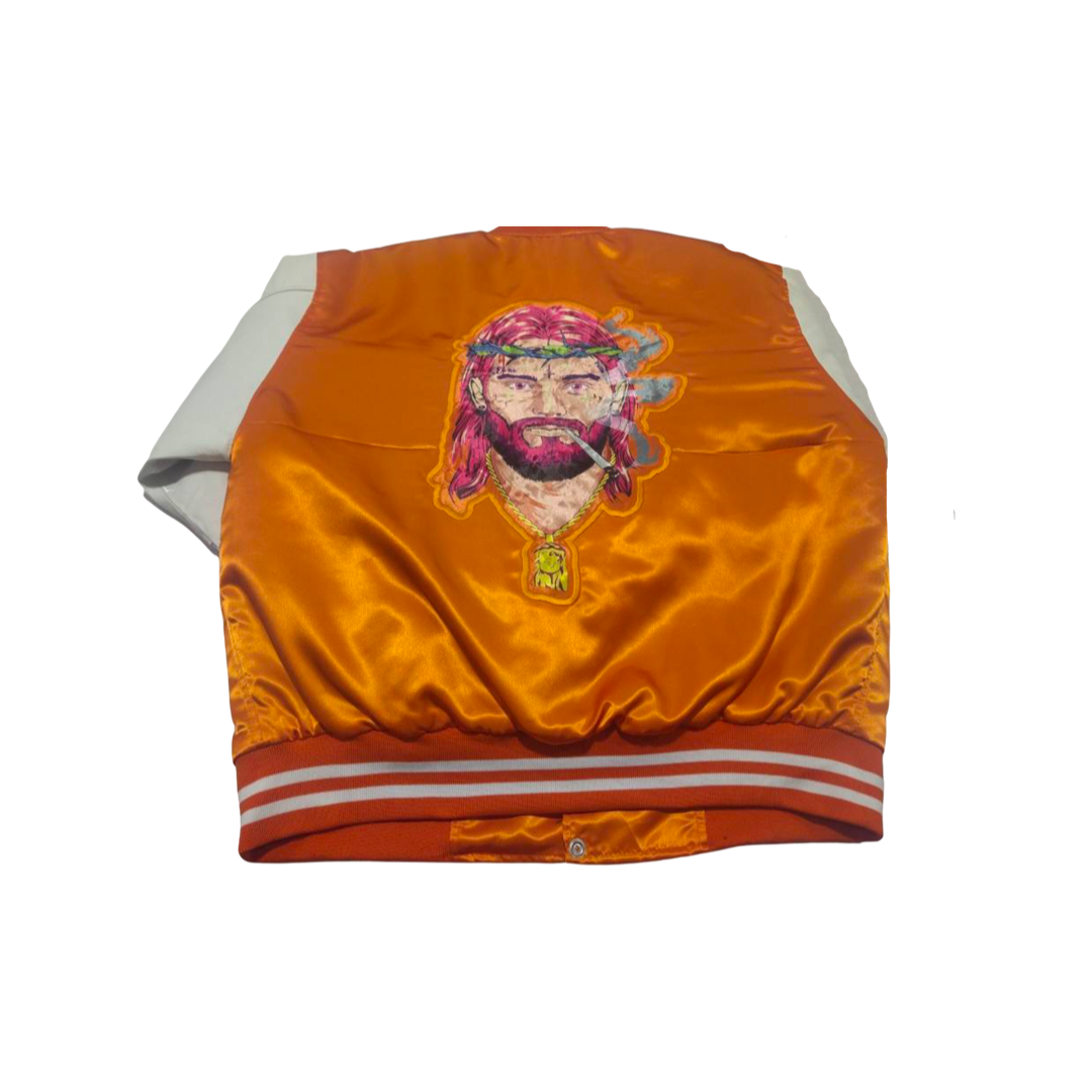 Signature Varsity Jacket - Orange & White