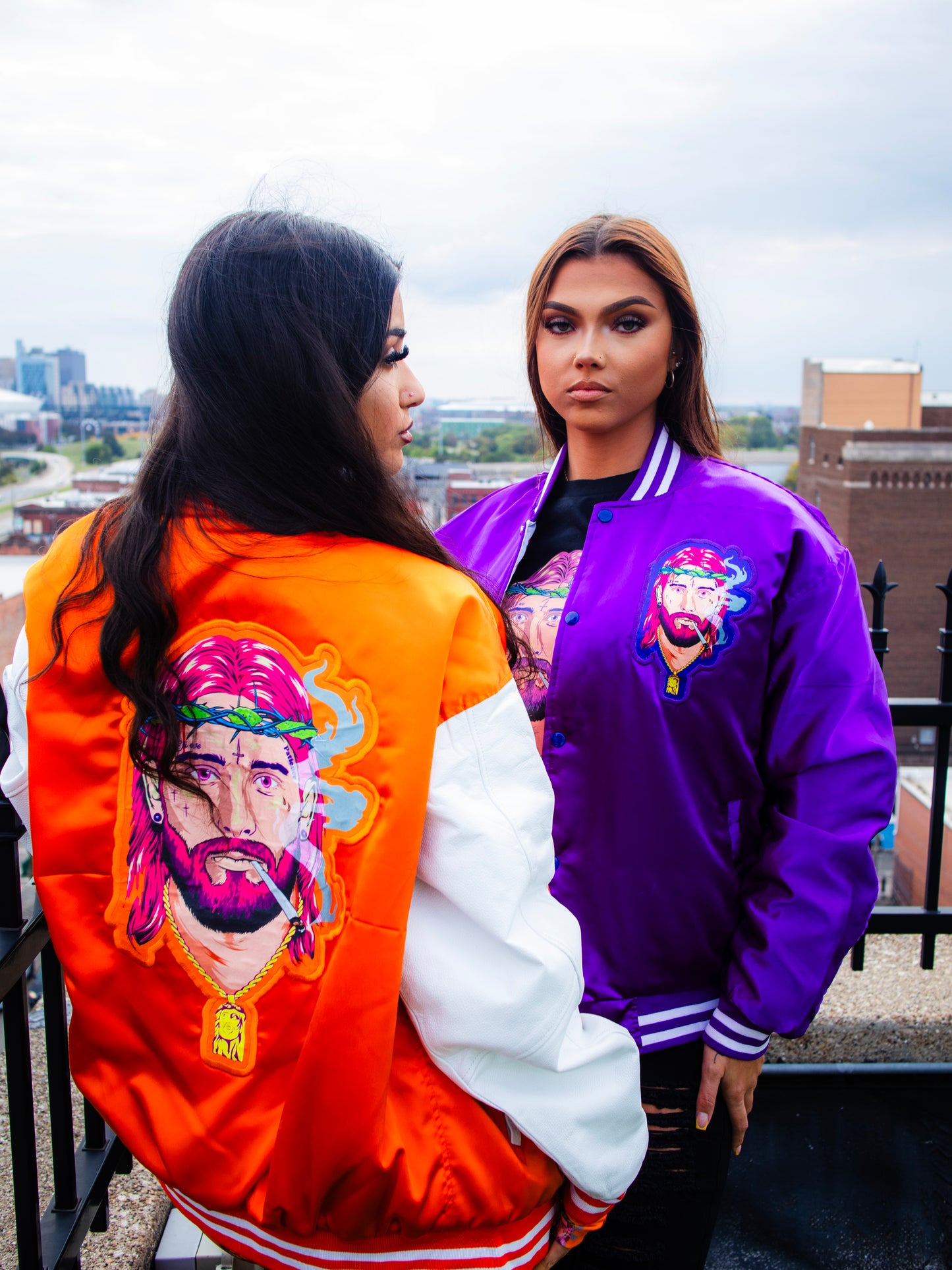 Signature Varsity Jacket - Orange & White