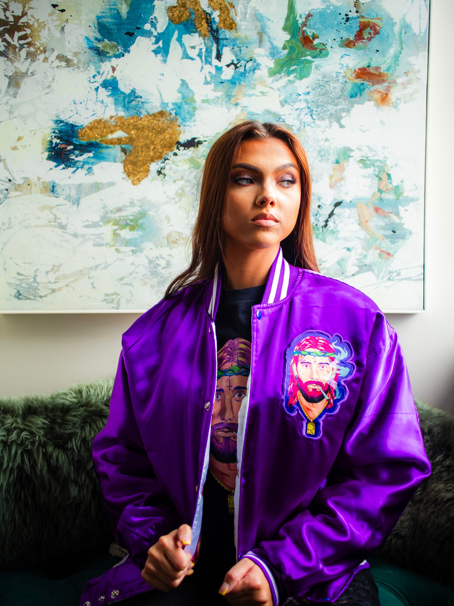 Bomber Jacket - Deep Purple