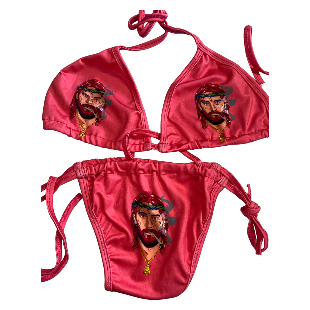 Bold Logo Bikini - Cherry Red