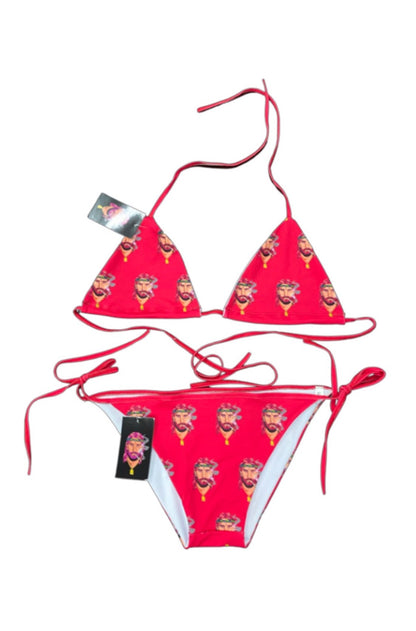 All-Over Logo Bikini - Red