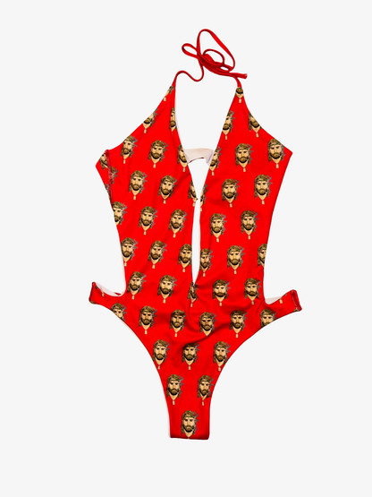 One-Piece Swimsuit - Fire Red