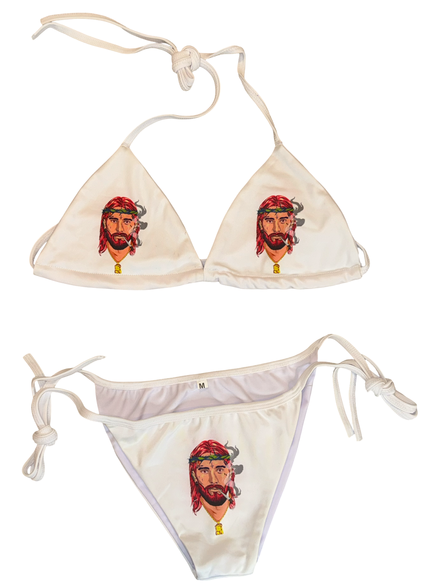 Bold Logo Bikini - White