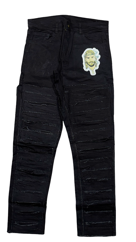 Holy Stitch Jeans - Black