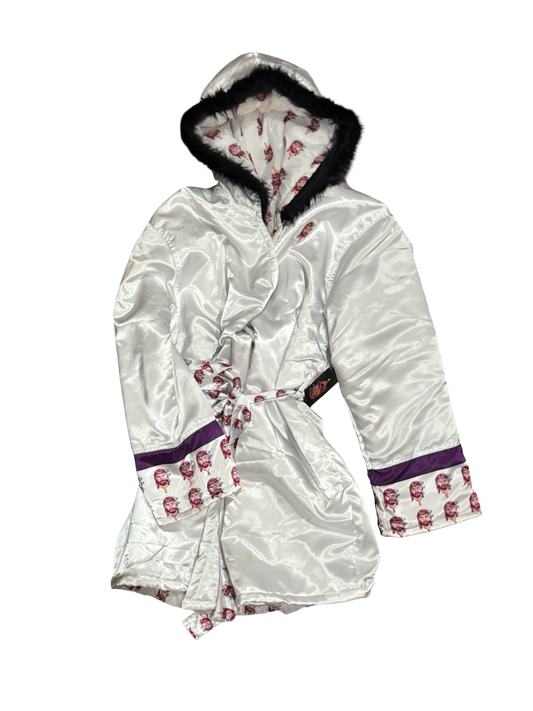 Satin Robe - White