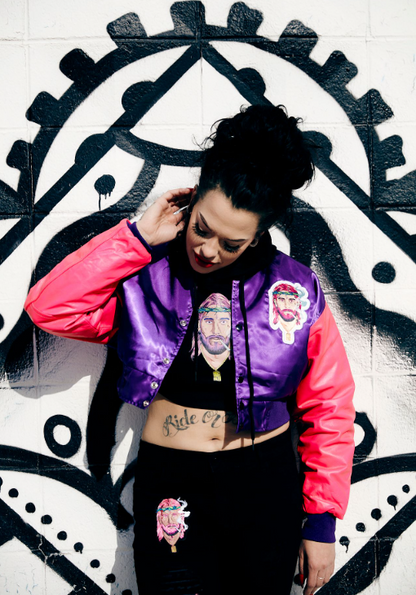 Bomber Jacket - Purple & Pink