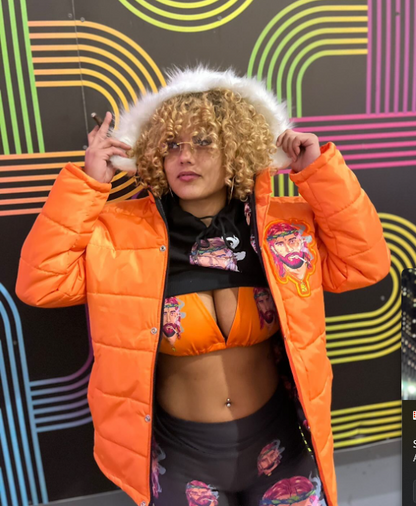 Bubble Coat - Orange