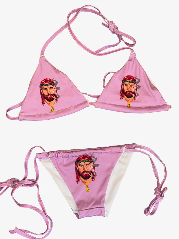 All-Over Logo Bikini - Lilac