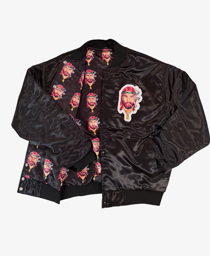 Bomber Jacket - Black & Pink