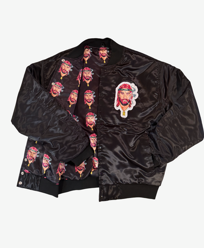 Bomber Jacket - Black & Pink