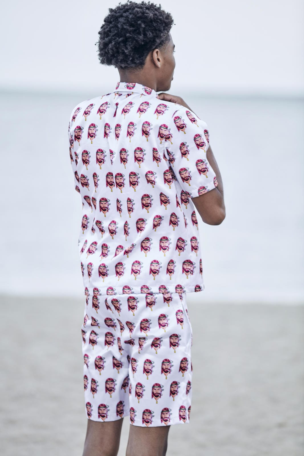 Satin Shirt & Short Combo - Orange